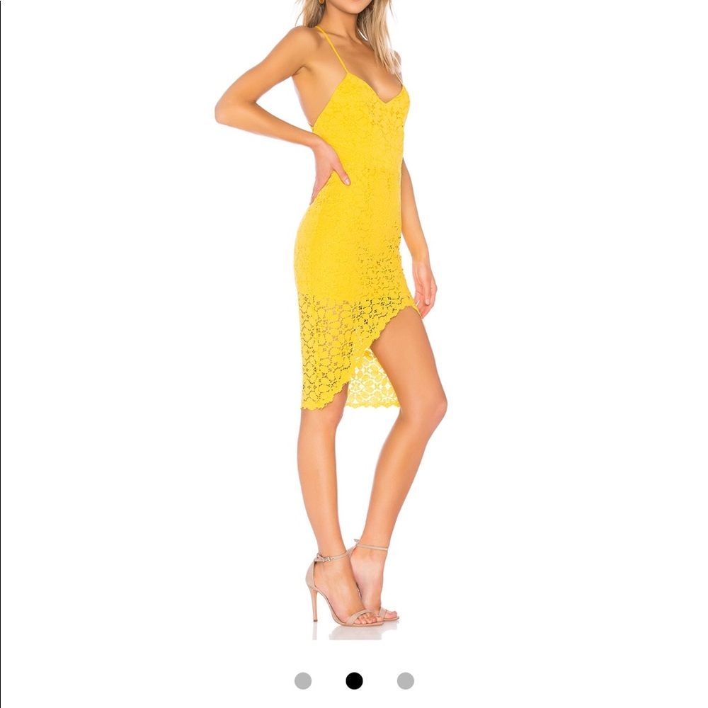 Lovers + Friends skylight dress in sunflower